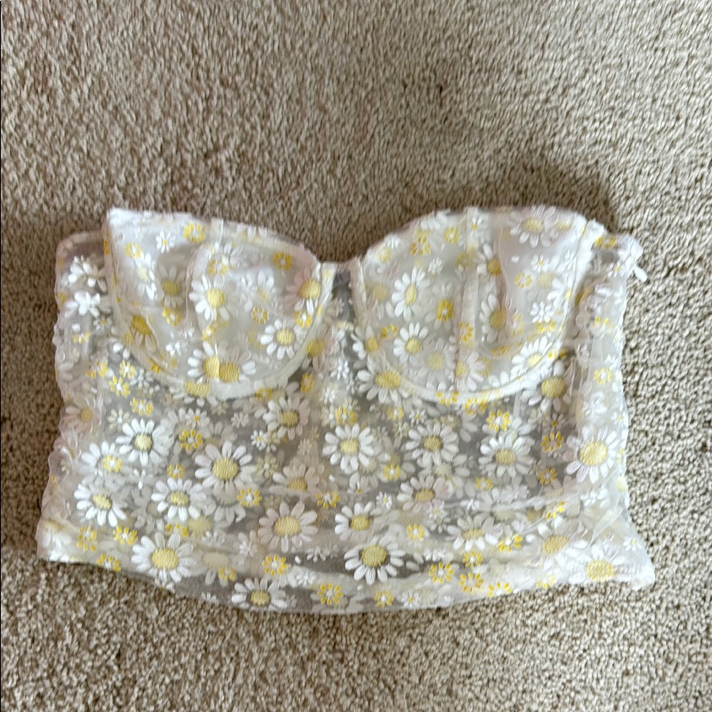 Zara floral tube top